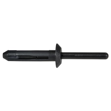 Midwest Fastener Blind Rivet, Truss Head, 1/4 in Dia., 1-1/8 in L, Plastic Body, 6 PK 37728